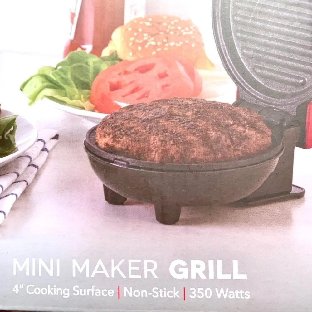 DASH Mini Maker Portable Grill Machine + Pan